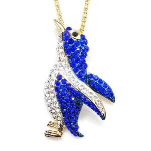 Blue PENGUIN Pendant Necklace